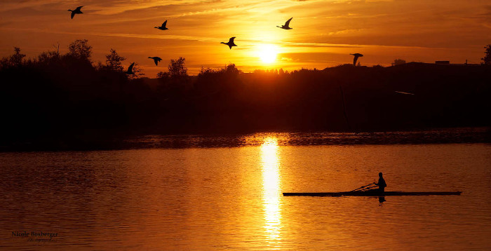 Etang d'Isle au coucher du soleil