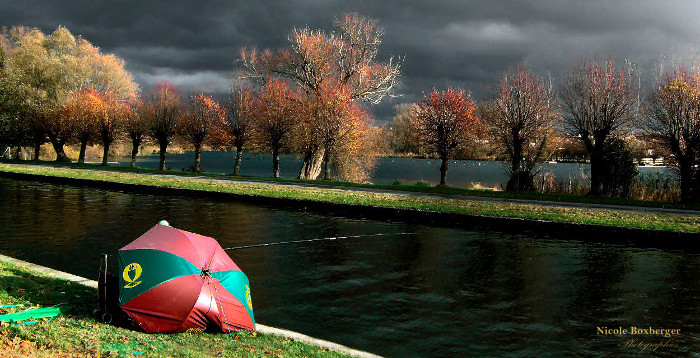 Bord du canal de Saint-Quentin en automne